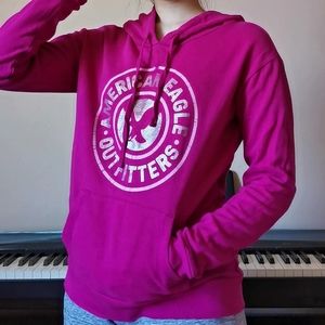 Magenta American Eagle Hoodie